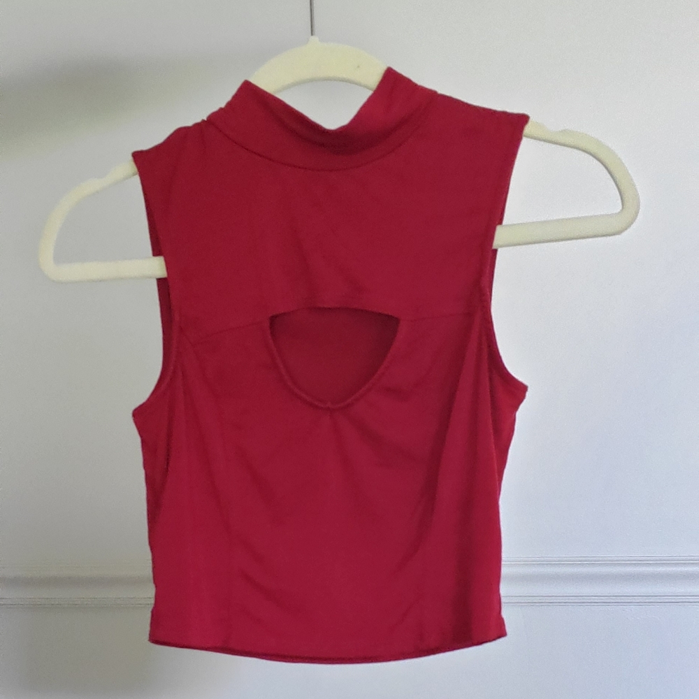 Red crop top